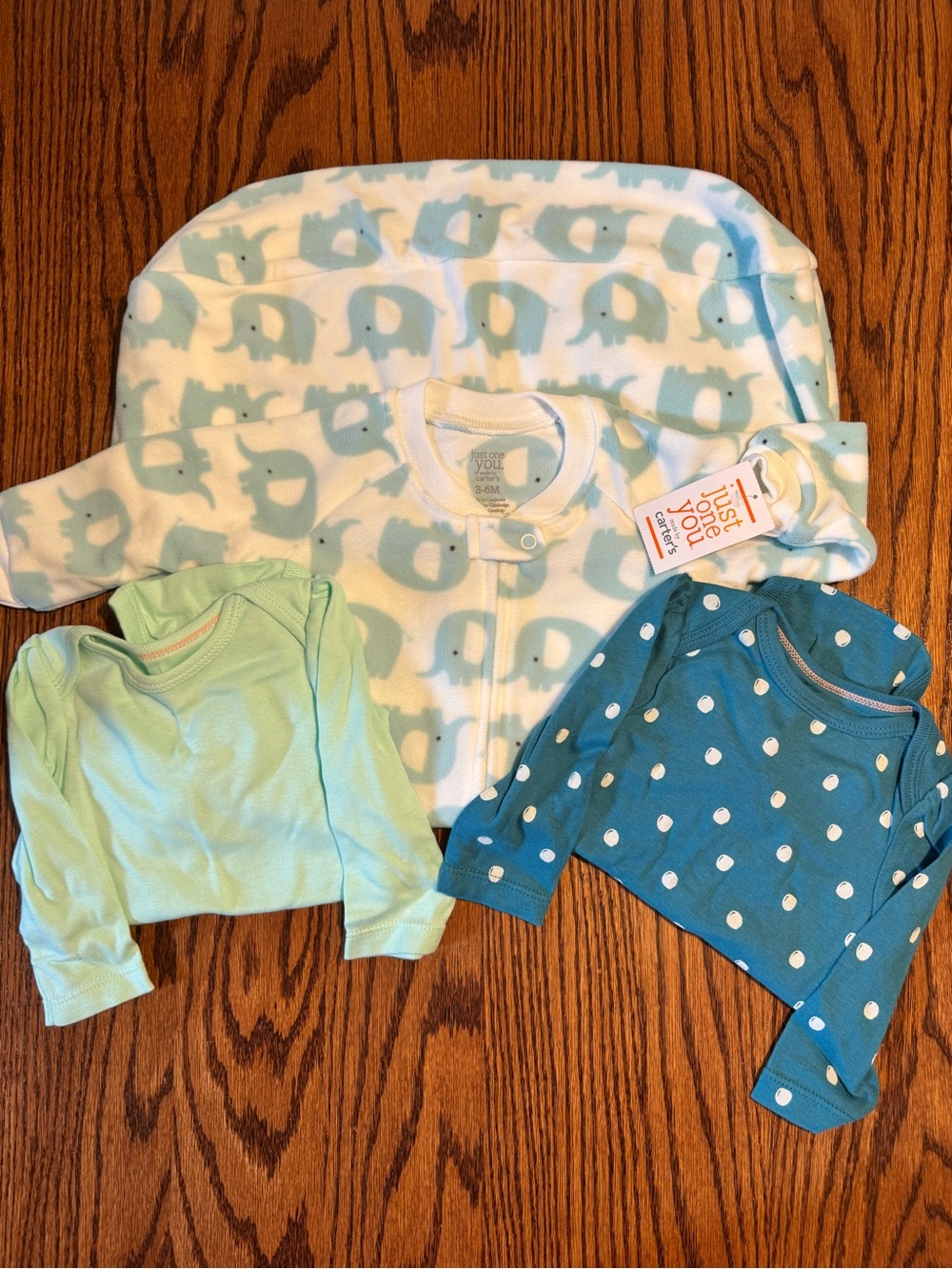 Carters 3-6mon Sleep Gown + Two Long Sleeve 3-6mon Bodysuits